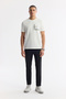 Men's Ecru Crew Neck Printed Bi-Stretch Interlock Regular Fit T-Shirt A51Y1135 - 6
