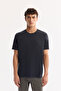 Men's Anthracite Crew Neck Bi-Stretch Soft Touch Basic Regular Fit T-Shirt B001031