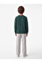 Color-Blocked Three-Thread Waist-Tie Loose-Legged School Sweatpants - 4