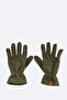 Men's Khaki Fleece Basic Neck Collar Beanie and Gloves Set B 009250 - 4