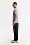 Men's Gray Crew Neck Soft Touch Basic Regular Fit T-Shirt B001171 - 3