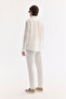Men's White Button down Collar 100% Linen Comfort Fit Shirt B002191 - 4