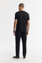 Men's Black Crew Neck Jacquard Elastane Regular Fit T-Shirt A51Y1035 - 4