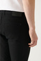 Men's Black 5-Pocket Stretch Canvas Slim Fit Trousers B003001 - 7