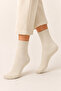 Women's 6-Piece Striped Socks Pack 798 Mink-Yellow - 4