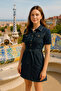 Belt Detailed Jean Dress - 2