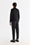 Men's Black Suede Textured Front Zipper Thin Coat B 006002 - 4