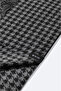 Men's Black Viscose Blend Tassel Patterned Shawl A42Y9408 - 3