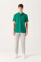 Men's Green Basic Cotton Polo Neck T-Shirt E001004 - 5