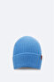 Men's Light Blue Wool Logo Ribbed Beret B 009200