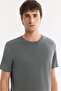Men's Khaki Crew Neck Bi-Stretch Soft Touch Basic Regular Fit T-Shirt B001031 - 2