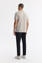 Men's Gray Crew Neck Printed Bi-Stretch Interlock Regular Fit T-Shirt A51Y1044 - 4