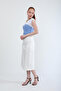 Lycra Midi Skirt with Front Slit - 4