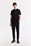 Men's Black Crew Neck Printed Bi-Stretch Interlock Regular Fit T-Shirt A51Y1006 - 6