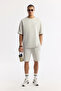 Men's Stone Crew Neck Printed Bi-Stretch 2 Thread Oversize Fit T-Shirt A51Y1082 - 7