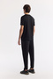 Men's Black Crew Neck Printed Bi-Stretch Interlock Regular Fit T-Shirt A51Y1006 - 4