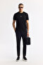 Men's Black Crew Neck Printed Bi-Stretch Interlock Regular Fit T-Shirt A51Y1162 - 7