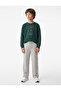 Color-Blocked Three-Thread Waist-Tie Loose-Legged School Sweatpants