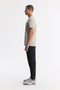 Men's Gray Crew Neck Printed Bi-Stretch Interlock Regular Fit T-Shirt A51Y1044 - 3