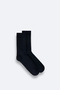 Men's Black Ribbed Bamboo Socks A42Y8511 - 2