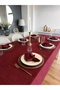 Pearl Velvet Textured Tablecloth Burgundy (Napkins Not Included) - 6