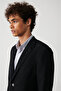 Men's Black Covered Pocket Lined Double Slit Jacket A32Y4029 - 2