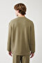Men's Khaki Crew Neck Printed Soft Touch Regular Fit Sweatshirt A41Y1222 - 4