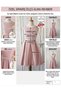 Girl's White Plain Mini Satin Dress Evening Dress Graduation Birthday Reading Feast Dress - 4