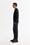 Men's Black Crew Neck Cotton Basic Regular Fit Sweatshirt A42Y1350 - 3