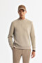 Men's Stone Crew Neck 3 Thread Raised Printed Regular Fit Sweatshirt A42Y1306