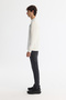 Men's Ecru Crew Neck Cotton Printed Elastane Regular Fit Sweatshirt A42Y1206 - 3