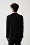 Men's Black Covered Pocket Lined Double Slit Jacket A32Y4029 - 4