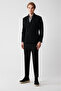 Men's Black Swallow Collar Unlined Double Breasted Closure Jacket A32Y4052 - 6