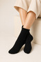 Women's 6-Piece Non-Elastic Roll Top Comfortable Socks Pack 578 Black - 2