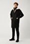 Men's Anthracite Mono Collar Lined Long Stamp Coat A32Y6113 - 5