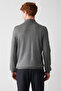 Men's Gray Half Turtleneck Woolen Front Patterned Knitwear Sweater A32Y5193 - 4