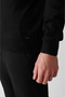 Men's Black Half Turtleneck Wool Blended Front Patterned Knitwear Sweater A32Y5193 - 3
