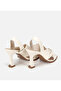Women's Leather Open-Back Heeled Sandals - 4