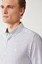 Men's Black Buttoned Collar Cotton Easy-Iron Shirt A32Y2088 - 2