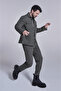 Men's Khaki Classic Collar Diagonal Double Pocket Shirt A32Y2092