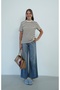 Women's Striped Crew Neck Basic T-Shirt - 2
