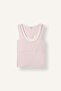 Double Layer Look Slim Fit Ribbed Crop Basic Undershirt I7464Ax26Hs - 6