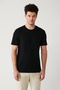 Men's Black Crew Neck Printed T-Shirt A32Y1091 - 3