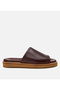 Men's Leather Brown Ultra Light Sole Slippers
