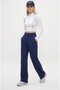 Lycra Series Lift Stitched Flexible Light Navy Blue Palazzo Trousers - 2