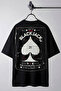Men's Black Black Jack Oversize Fit Loose Wide Fit Loose Fit T-Shirt - 5
