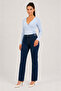 Women's Corded Fabric Double-Breasted V-Neck Long Sleeve Blouse – Stretchy Bodycon Slim Fit, Stylish Crop 3017 - 5