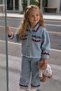 My Little One's Knitted Detailed Jeans Set for Girls - Light Blue - 2