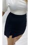 Women's High Waist Slit Knitted Mini Skirt - 7