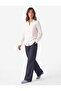 Regular Fit Long Sleeve Notched Collar Chiffon Shirt